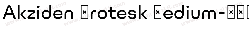 Akziden Grotesk Medium字体转换